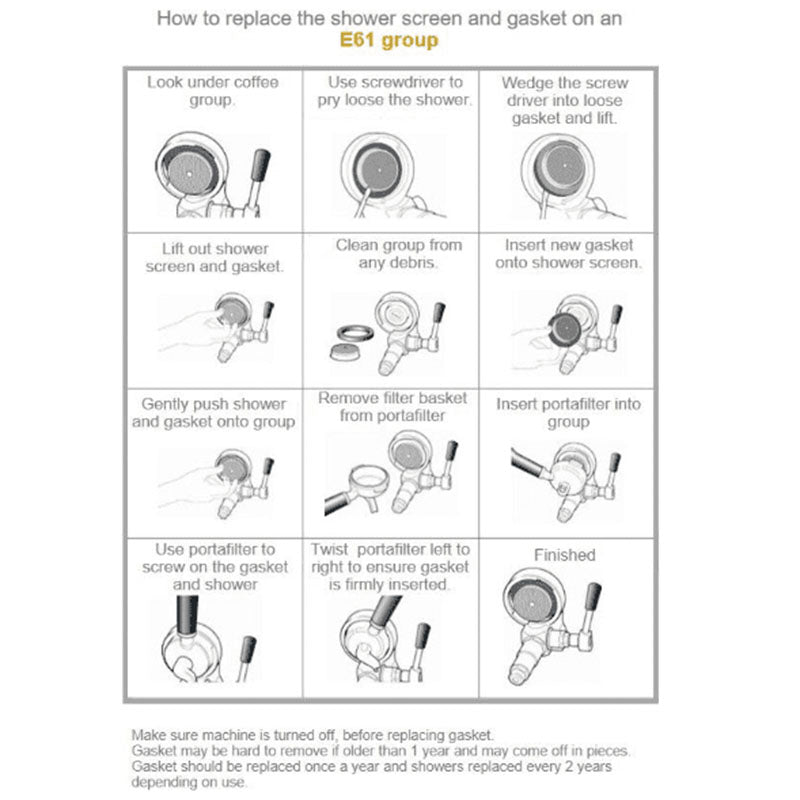 Pakning til gruppehoved - e61 73x57x8,5 mm