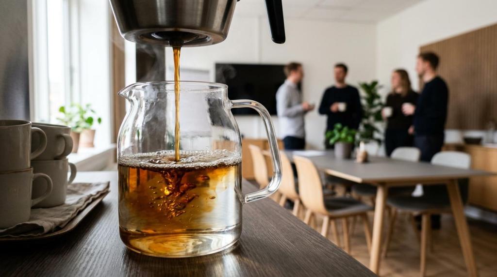 Kaffemaskine til mødelokale