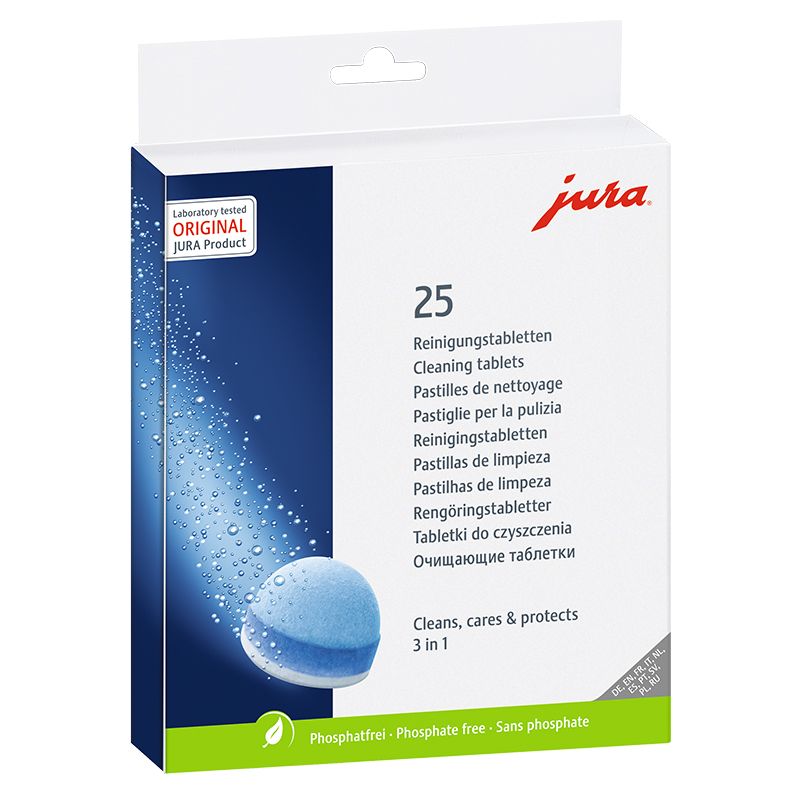 JURA 3-fase rensetabletter pakke m. 25 stk.